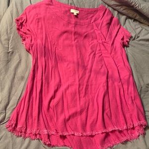 Umgee linen magenta top